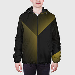 Куртка с капюшоном мужская Градиентные полосы, цвет: 3D-черный — фото 2