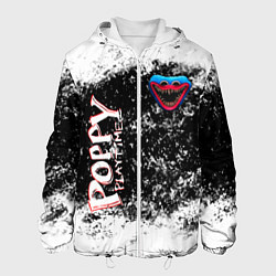 Куртка с капюшоном мужская Poppy Playtime Гранж, цвет: 3D-белый