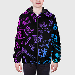 Куртка с капюшоном мужская Токийские мстители паттерн градиент, цвет: 3D-черный — фото 2