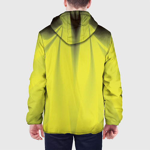 Мужская куртка Орхидея в желтом Абстракция Дополнение 541-1 / 3D-Черный – фото 4
