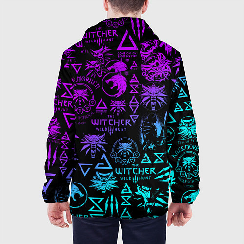 Мужская куртка ВЕДЬМАК ЛОГОБОМБИНГ НЕОН / 3D-Черный – фото 4