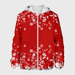 Куртка с капюшоном мужская Вечный снегопад, цвет: 3D-белый