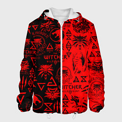 Куртка с капюшоном мужская THE WITCHER LOGOBOMBING BLACK RED, цвет: 3D-белый
