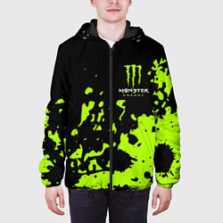 Куртка с капюшоном мужская Monster Energy green, цвет: 3D-черный — фото 2