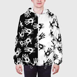 Куртка с капюшоном мужская Death Stranding паттерн логотипов, цвет: 3D-белый — фото 2
