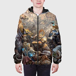 Куртка с капюшоном мужская Битва Рыцарского ордена Империи, цвет: 3D-черный — фото 2