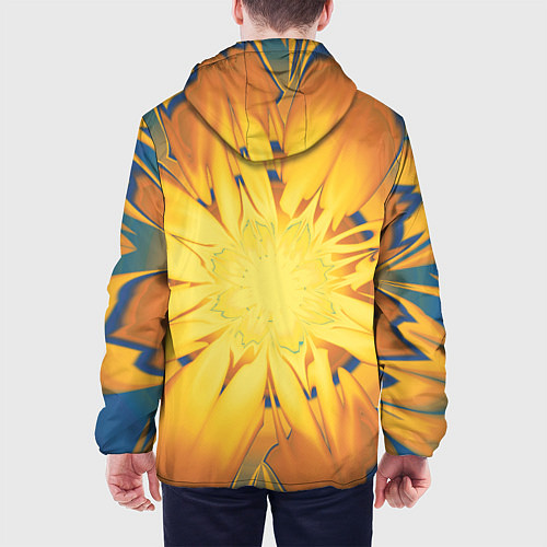Мужская куртка Солнечный цветок Абстракция 535-332-32 / 3D-Черный – фото 4