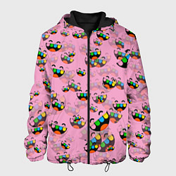 Куртка с капюшоном мужская Toca Boca logo pink Тока Бока, цвет: 3D-черный