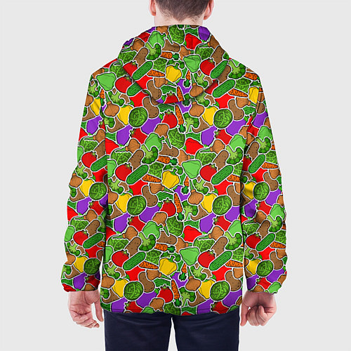 Мужская куртка Овощи ЗОЖ / 3D-Черный – фото 4
