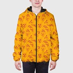 Куртка с капюшоном мужская Пиццерия, цвет: 3D-черный — фото 2
