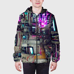 Куртка с капюшоном мужская Инженерия, цвет: 3D-черный — фото 2