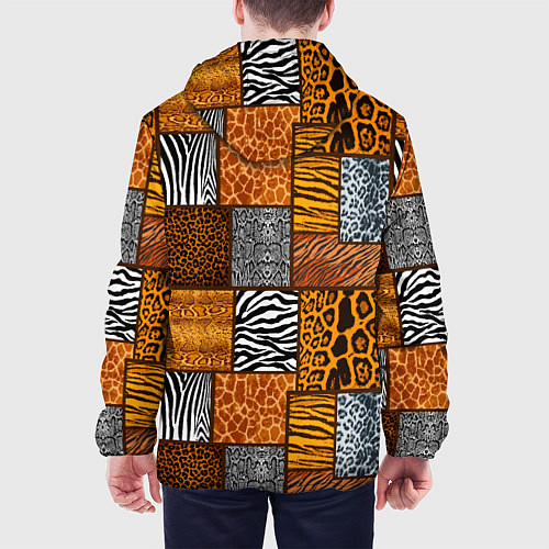 Мужская куртка Тигр, полосы, 2022 / 3D-Черный – фото 4