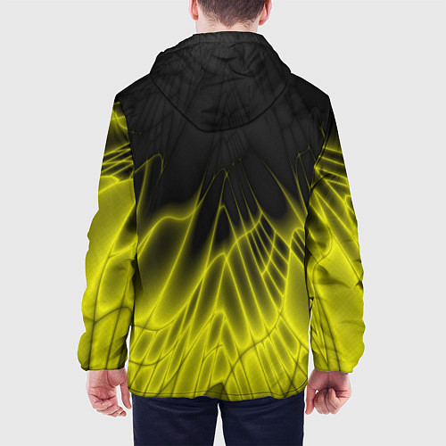 Мужская куртка Коллекция Rays Лучи Желтый и черный Абстракция 662 / 3D-Черный – фото 4