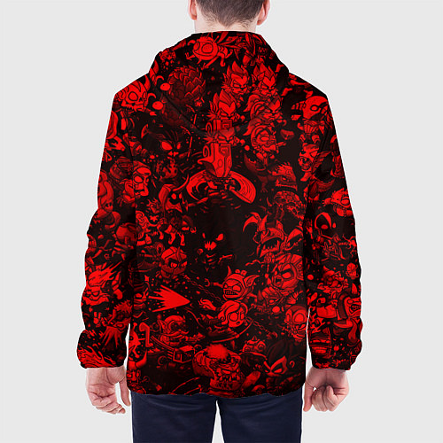 Мужская куртка DOTA 2 HEROES RED PATTERN ДОТА 2 / 3D-Черный – фото 4