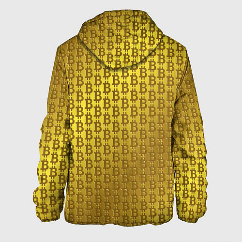 Мужская куртка Биткоин золото / 3D-Белый – фото 2