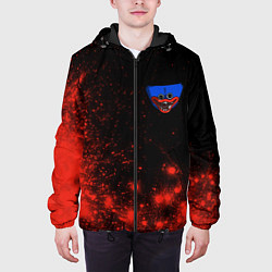Куртка с капюшоном мужская ПОППИ ПЛЕЙТАЙМ - Краски, цвет: 3D-черный — фото 2