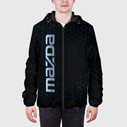 Куртка с капюшоном мужская MAZDA Графика По вертикали, цвет: 3D-черный — фото 2