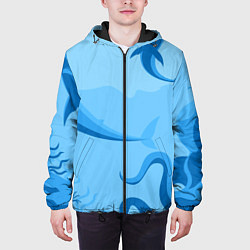 Куртка с капюшоном мужская МоРское Дно с Акулами, цвет: 3D-черный — фото 2