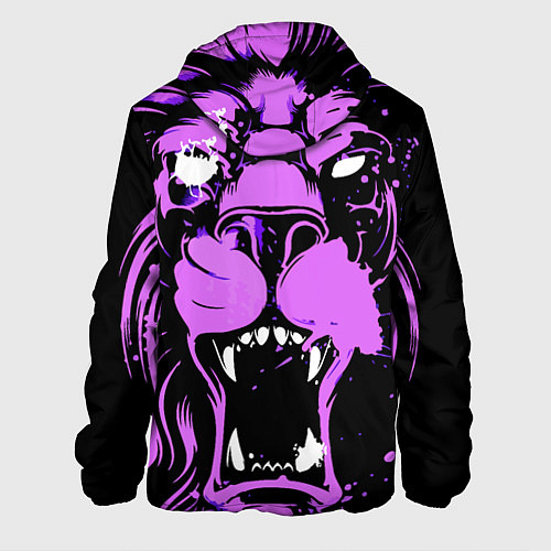 Мужская куртка Neon pink lion / 3D-Черный – фото 2