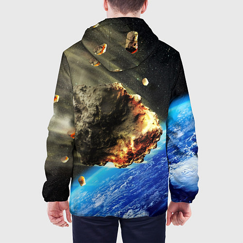 Мужская куртка Комета, перед столкновением с Землёй! / 3D-Черный – фото 4