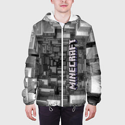 Куртка с капюшоном мужская Minecraft, pattern 2066, цвет: 3D-белый — фото 2