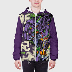 Куртка с капюшоном мужская Evangelion Eva-01, цвет: 3D-белый — фото 2