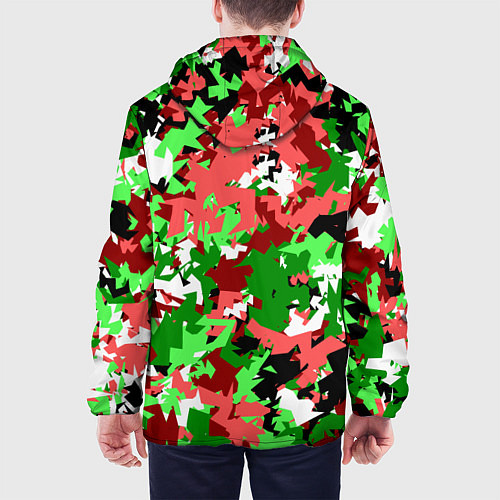 Мужская куртка Красно-зеленый камуфляж / 3D-Черный – фото 4