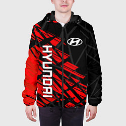 Куртка с капюшоном мужская ХЕНДАЙ , HYUNDAI, цвет: 3D-черный — фото 2