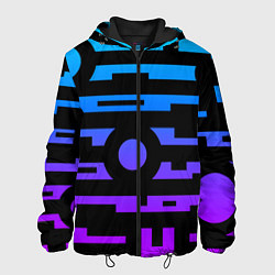 Куртка с капюшоном мужская Неоновая геометрия Neon, цвет: 3D-черный
