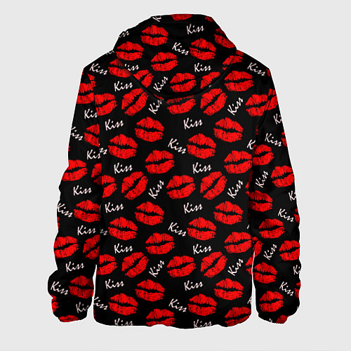 Мужская куртка Kiss поцелуи / 3D-Черный – фото 2