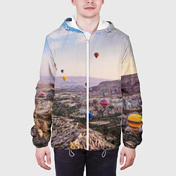 Куртка с капюшоном мужская Воздушные Шары!, цвет: 3D-белый — фото 2