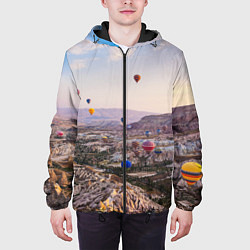 Куртка с капюшоном мужская Воздушные Шары!, цвет: 3D-черный — фото 2
