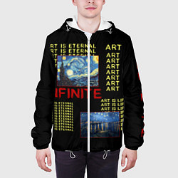 Куртка с капюшоном мужская Ван Гог Infinite, цвет: 3D-белый — фото 2
