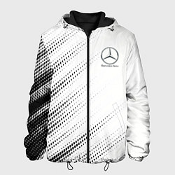Куртка с капюшоном мужская Mercedes-Benz - White, цвет: 3D-черный