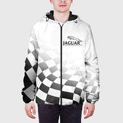 Куртка с капюшоном мужская Jaguar, Ягуар Финишный флаг, цвет: 3D-черный — фото 2