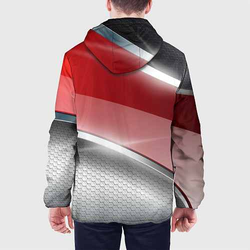 Мужская куртка Honda Текстура / 3D-Черный – фото 4