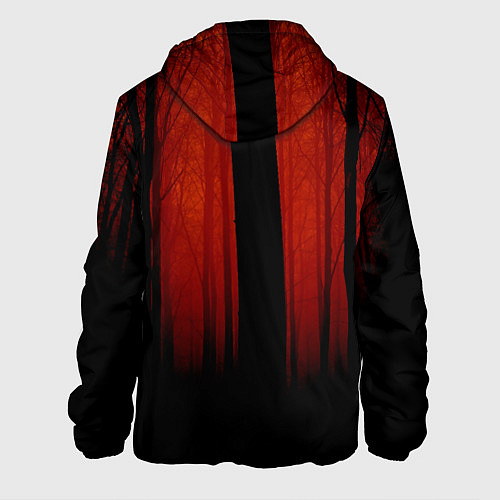 Мужская куртка Красный хоррор / 3D-Белый – фото 2