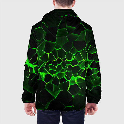Мужская куртка Skoda: Неоновые трещины / 3D-Черный – фото 4