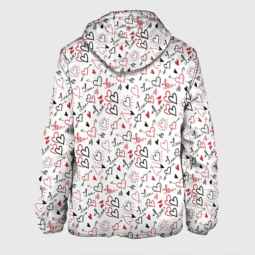 Мужская куртка Valentines Pattern / 3D-Белый – фото 2