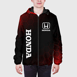 Куртка с капюшоном мужская Honda , Хонда, цвет: 3D-черный — фото 2