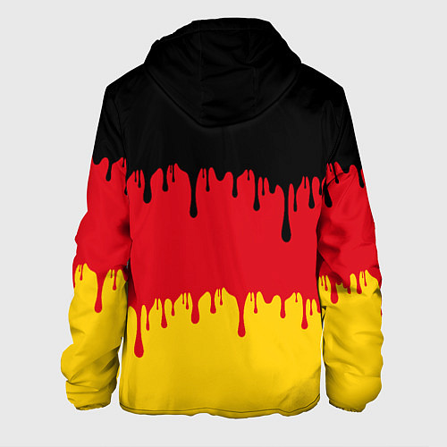 Мужская куртка Флаг Германии потёки / 3D-Черный – фото 2