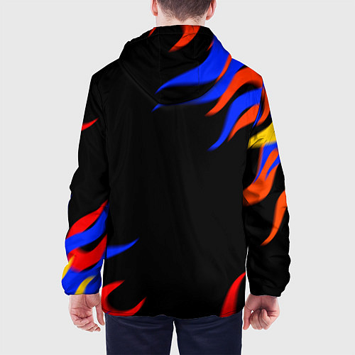 Мужская куртка Toyota Разноцветный огонь / 3D-Черный – фото 4
