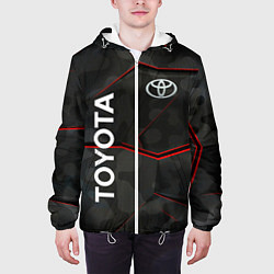 Куртка с капюшоном мужская Toyota sport auto, цвет: 3D-белый — фото 2
