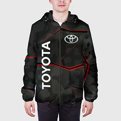 Куртка с капюшоном мужская Toyota sport auto, цвет: 3D-черный — фото 2