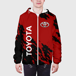 Куртка с капюшоном мужская Toyota - Летучие мыши, цвет: 3D-белый — фото 2