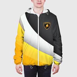 Куртка с капюшоном мужская Lamborghini - Sport бренд, цвет: 3D-белый — фото 2