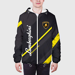Куртка с капюшоном мужская Lamborghini - Sport Geometry, цвет: 3D-белый — фото 2