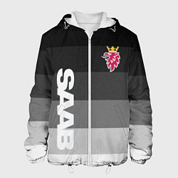 Куртка с капюшоном мужская SAAB СААБ ГРАДИЕНТ, цвет: 3D-белый