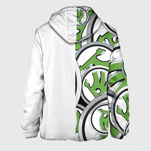 Мужская куртка Skoda Half Pattern Logo / 3D-Белый – фото 2