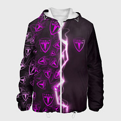 Куртка с капюшоном мужская TESLA HALF PATTERN, цвет: 3D-белый